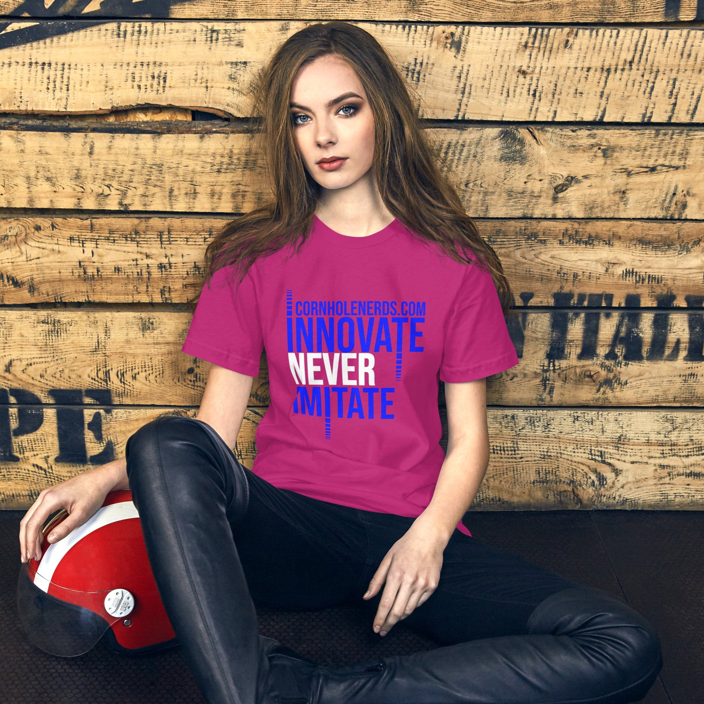Cornhole Nerds Innovate Never Imitate Unisex t-shirt