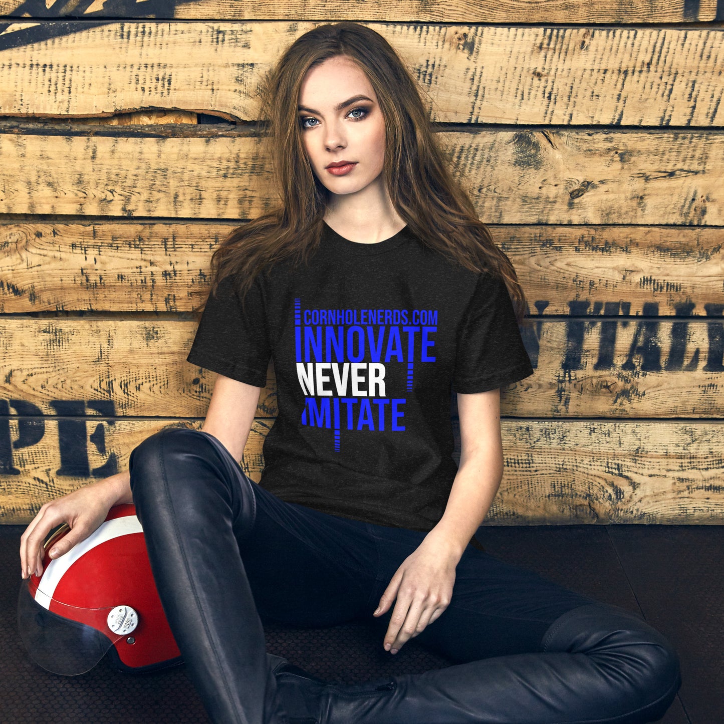 Cornhole Nerds Innovate Never Imitate Unisex t-shirt