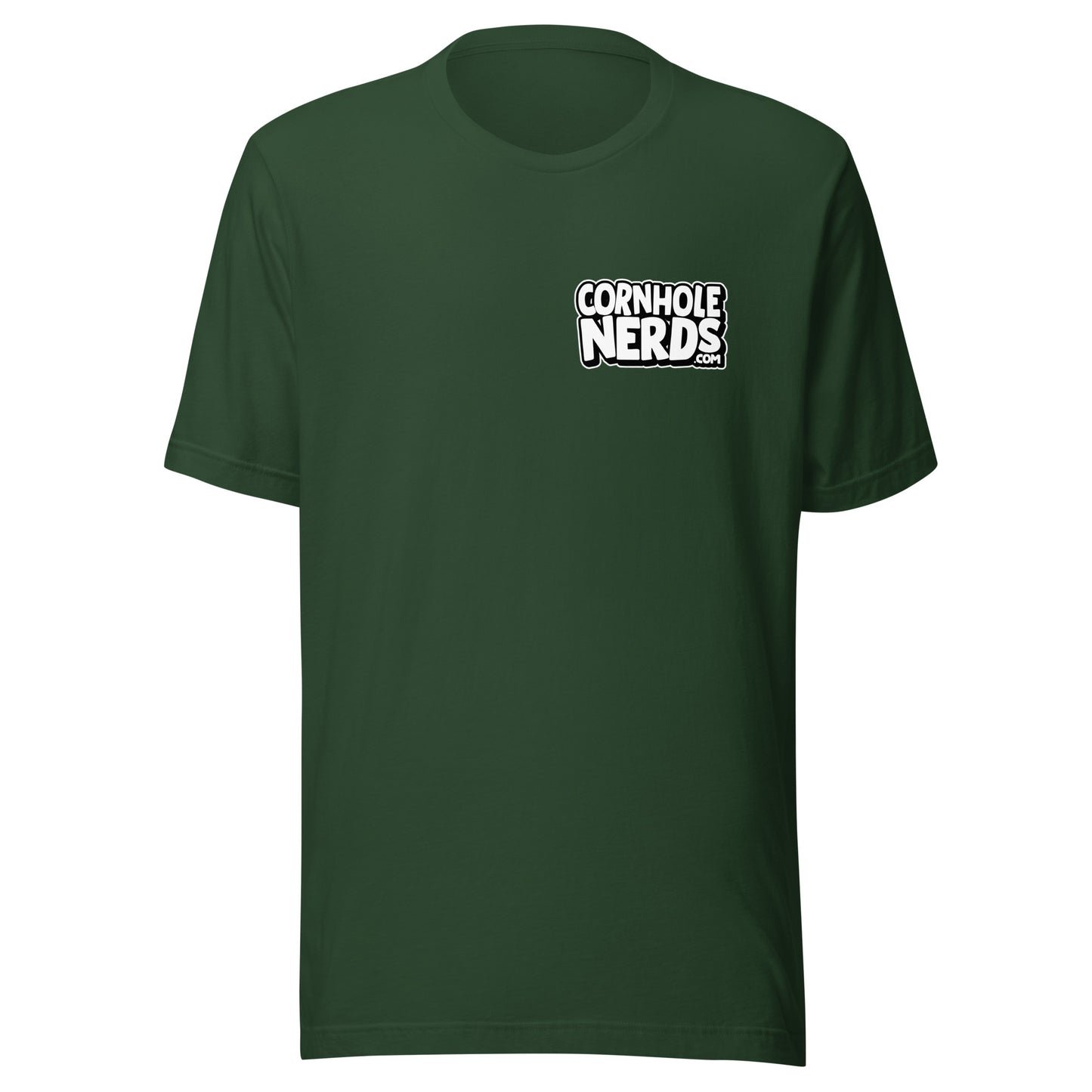 Cornhole Nerds front and back logo Unisex t-shirt