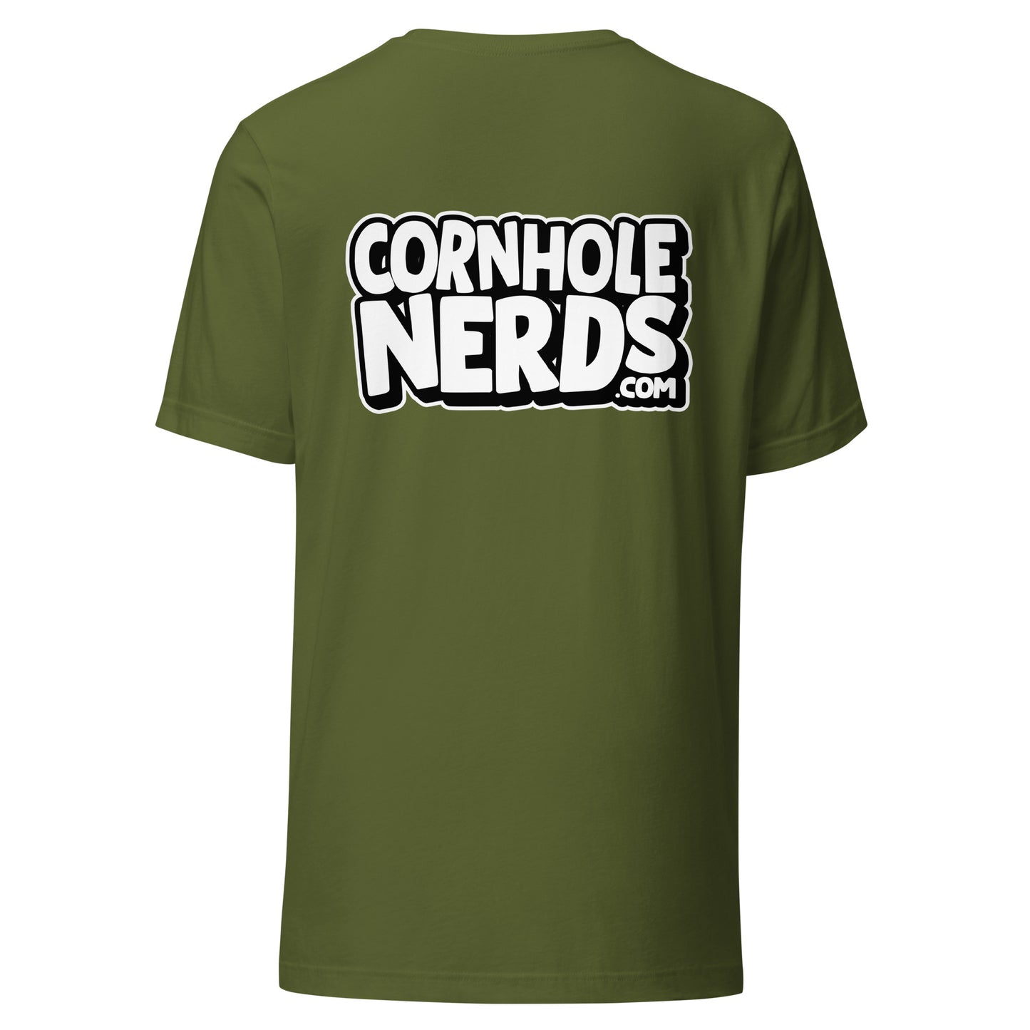 Cornhole Nerds front and back logo Unisex t-shirt