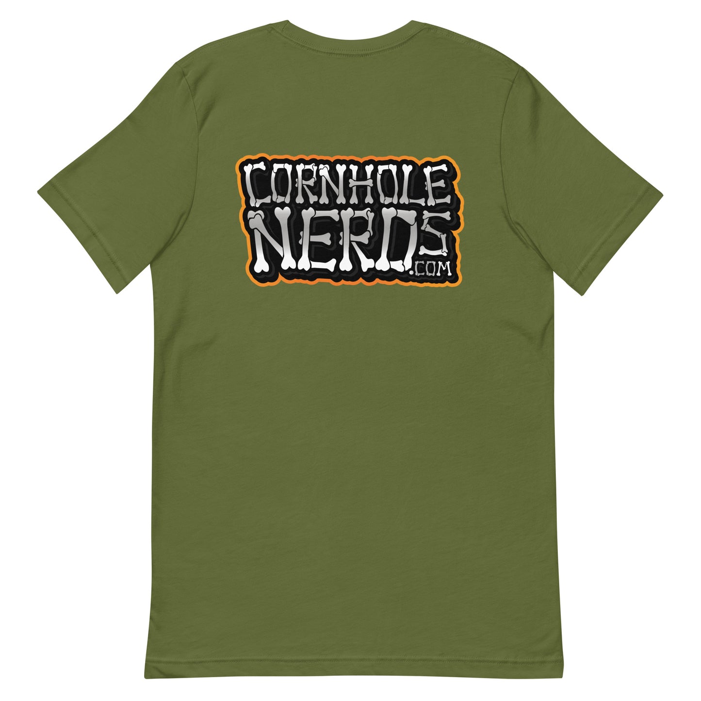 Cornhole Nerds Nerd-o-lantern logo/Bones logo Unisex t-shirt