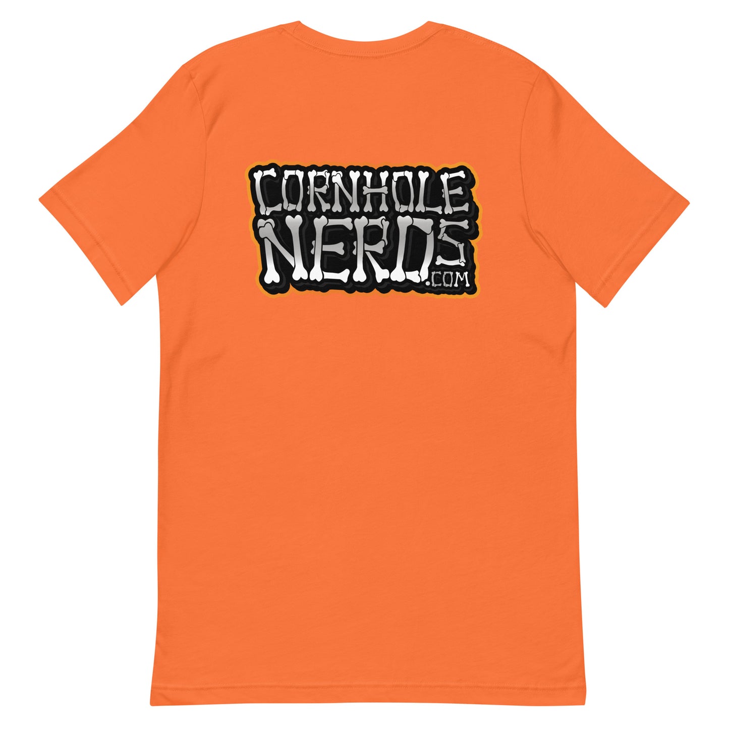 Cornhole Nerds Nerd-o-lantern logo/Bones logo Unisex t-shirt