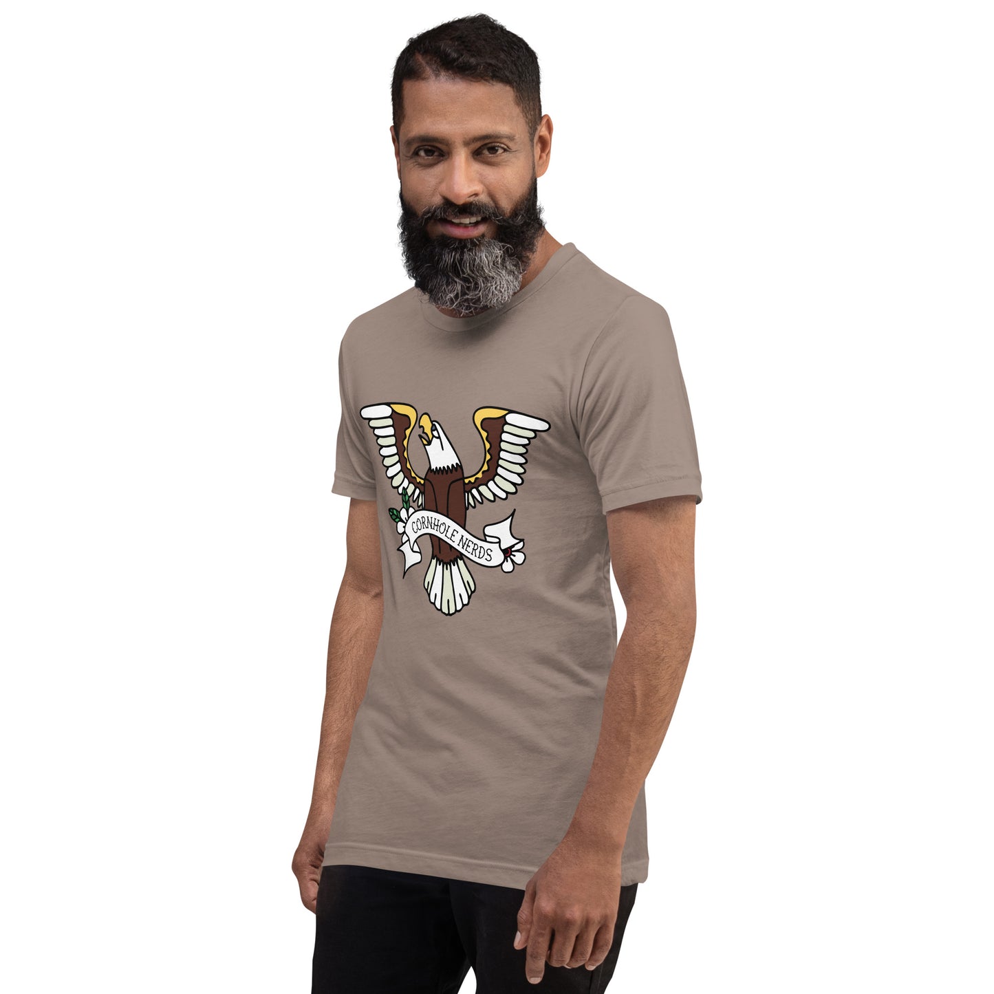 Cornhole Nerds Eagle logo Unisex t-shirt