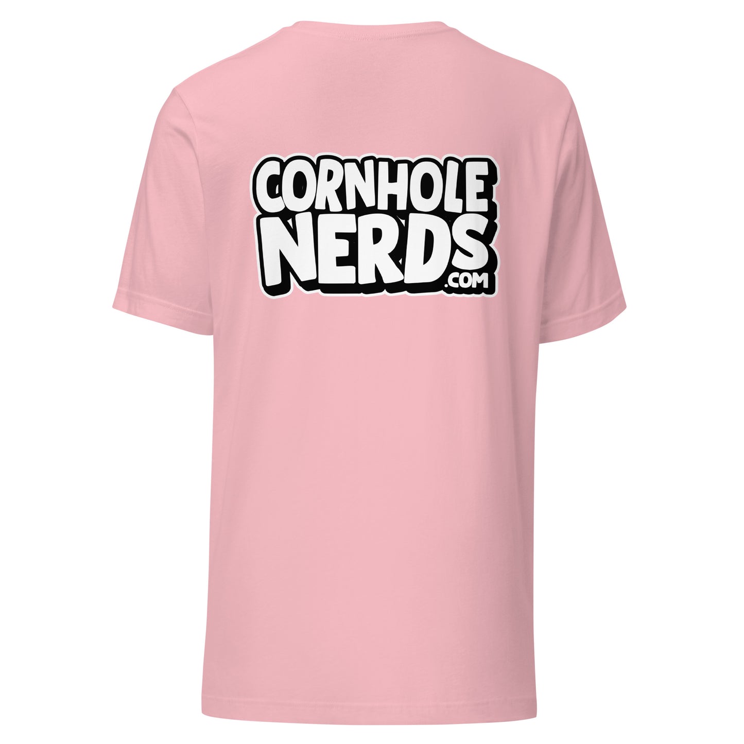 Cornhole Nerds front and back logo Unisex t-shirt