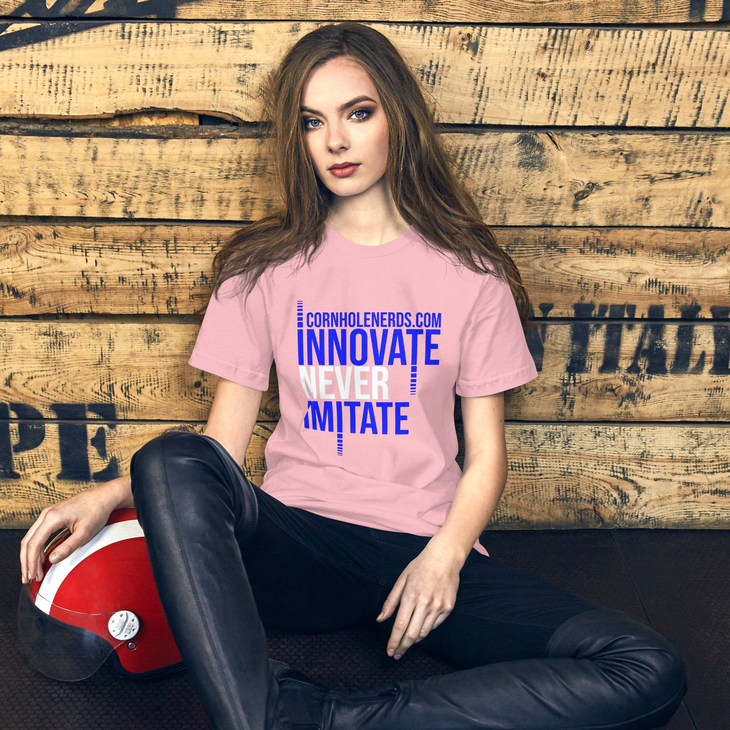 Cornhole Nerds Innovate Never Imitate Unisex t-shirt