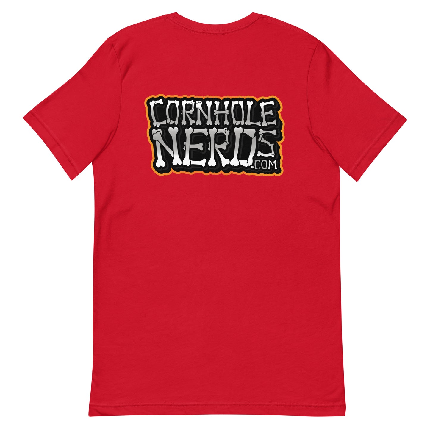 Cornhole Nerds Nerd-o-lantern logo/Bones logo Unisex t-shirt