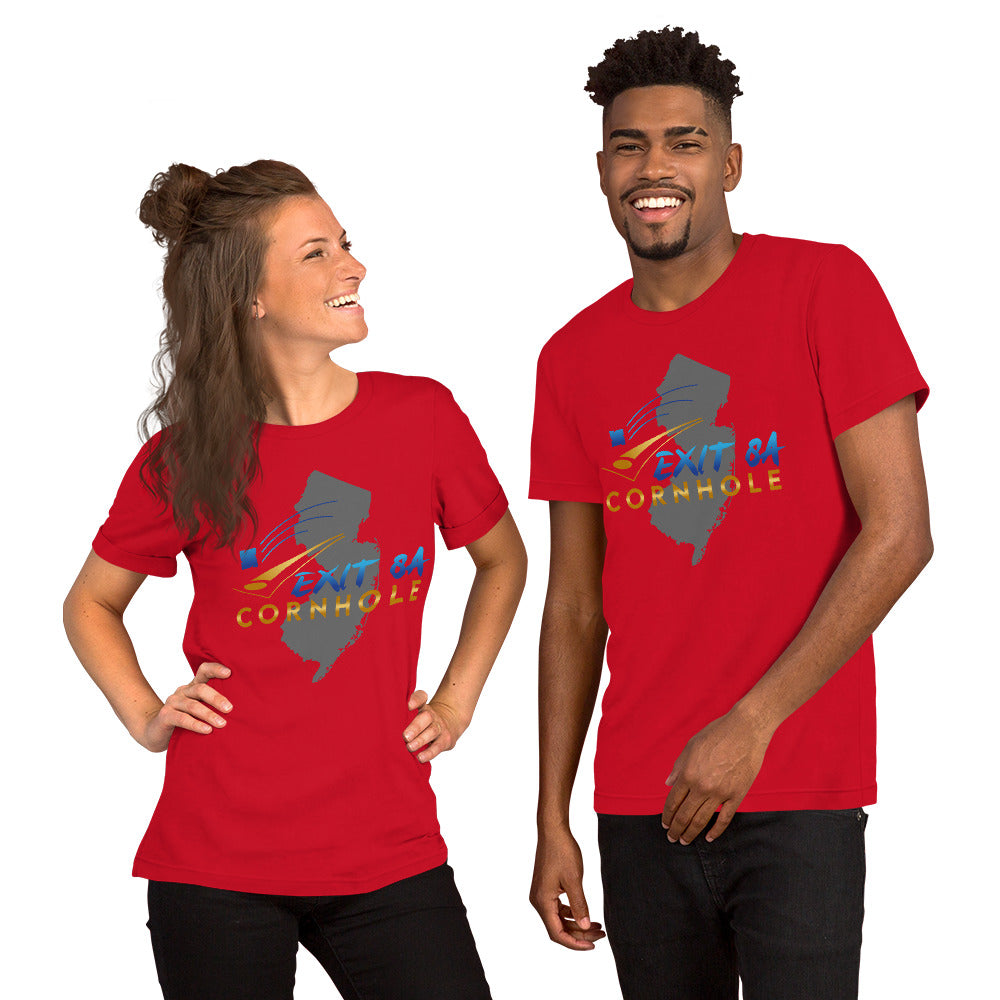 Exit 8A Cornhole Unisex t-shirt