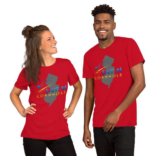 Exit 8A Cornhole Unisex t-shirt