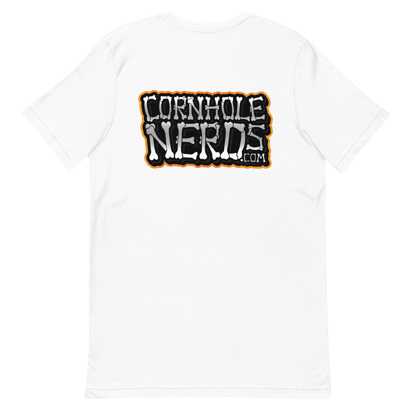 Cornhole Nerds Nerd-o-lantern logo/Bones logo Unisex t-shirt