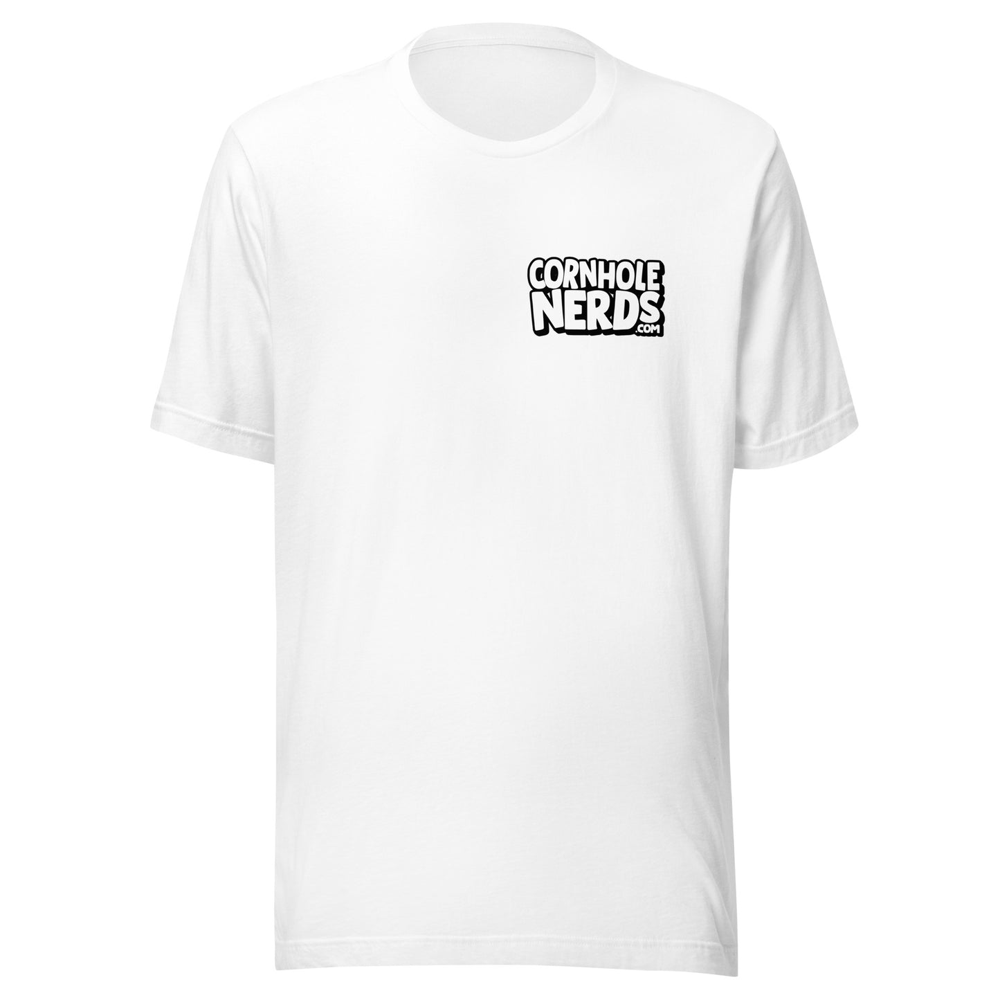 Cornhole Nerds front and back logo Unisex t-shirt
