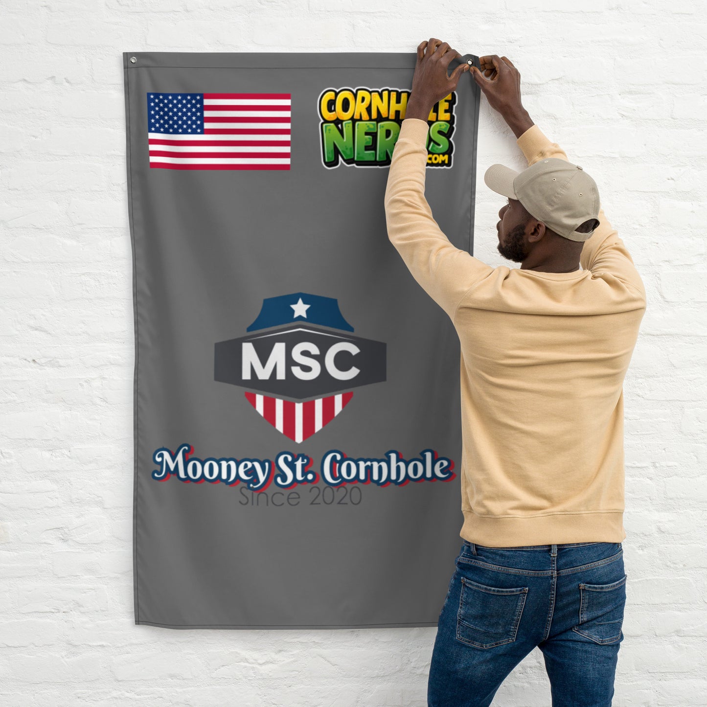 Mooney St. Cornhole Flag