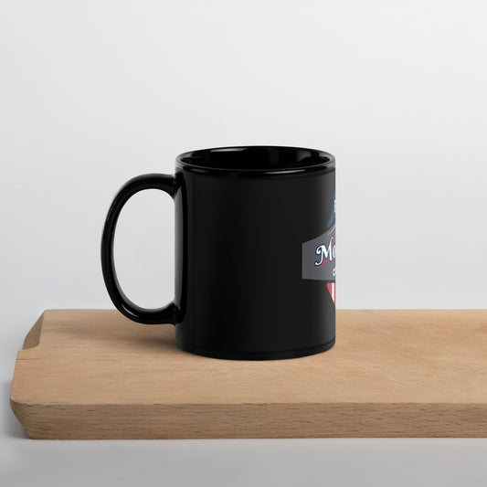 Mooney St. Cornhole Black Glossy Mug