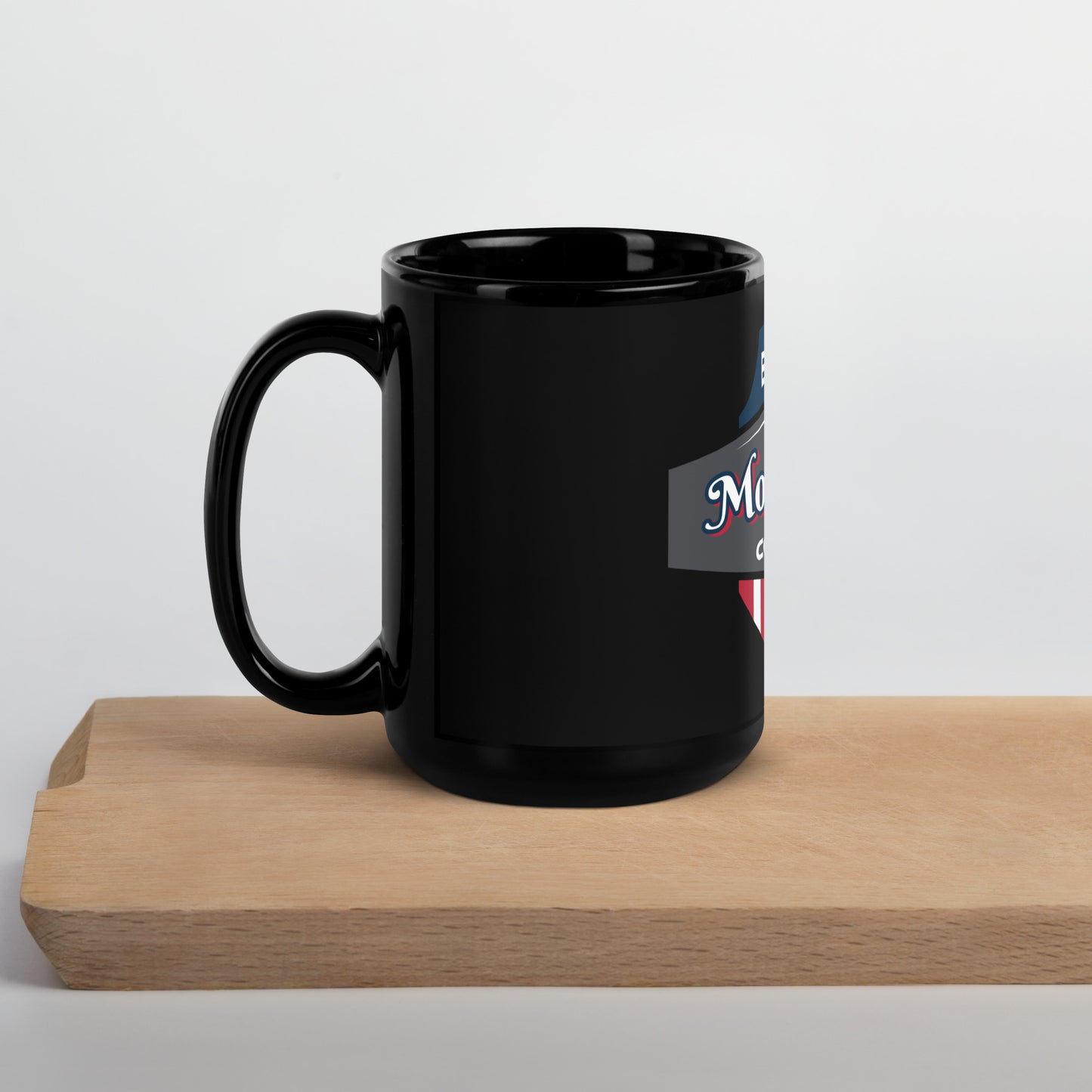 Mooney St. Cornhole Black Glossy Mug