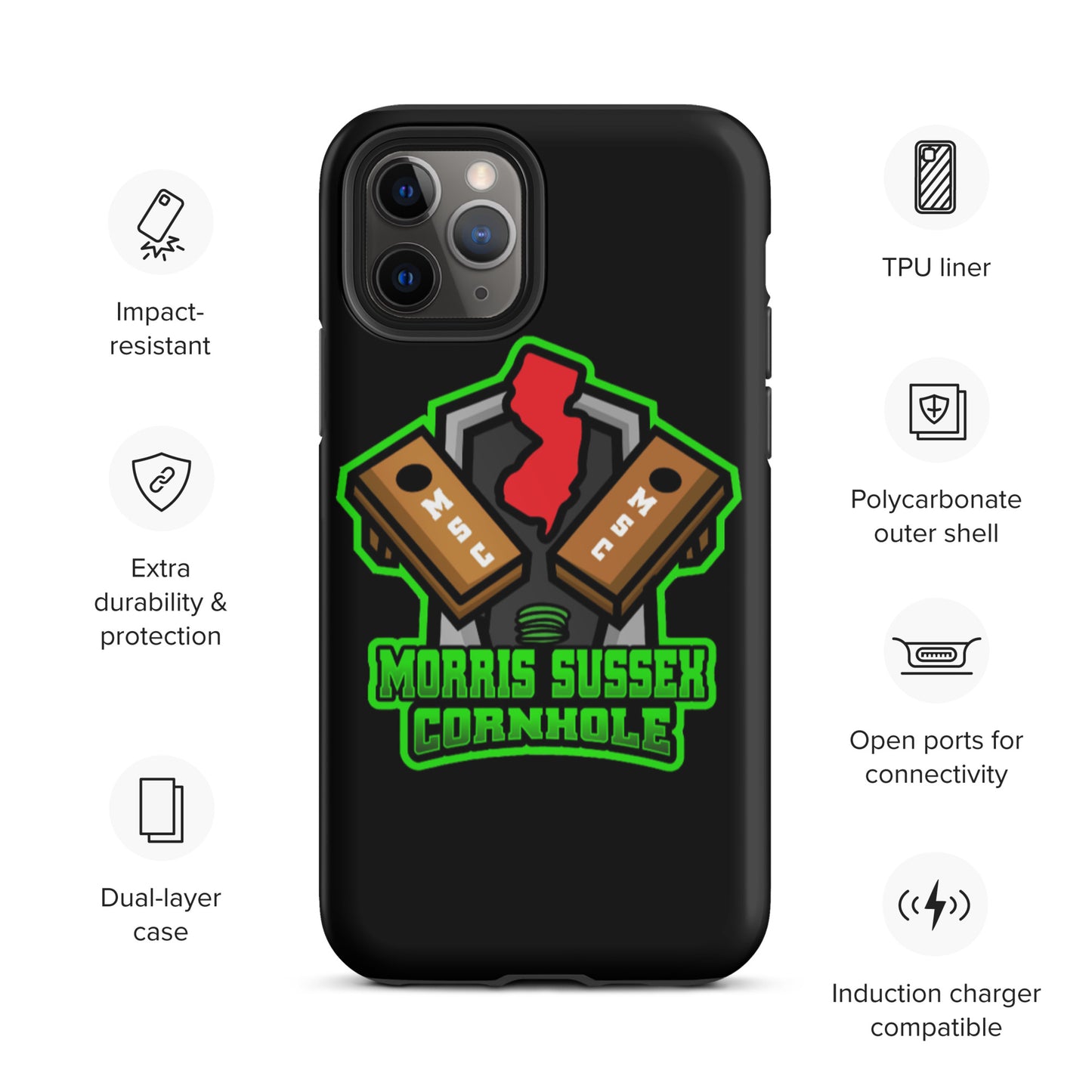 Morris Sussex Cornhole Tough iPhone case