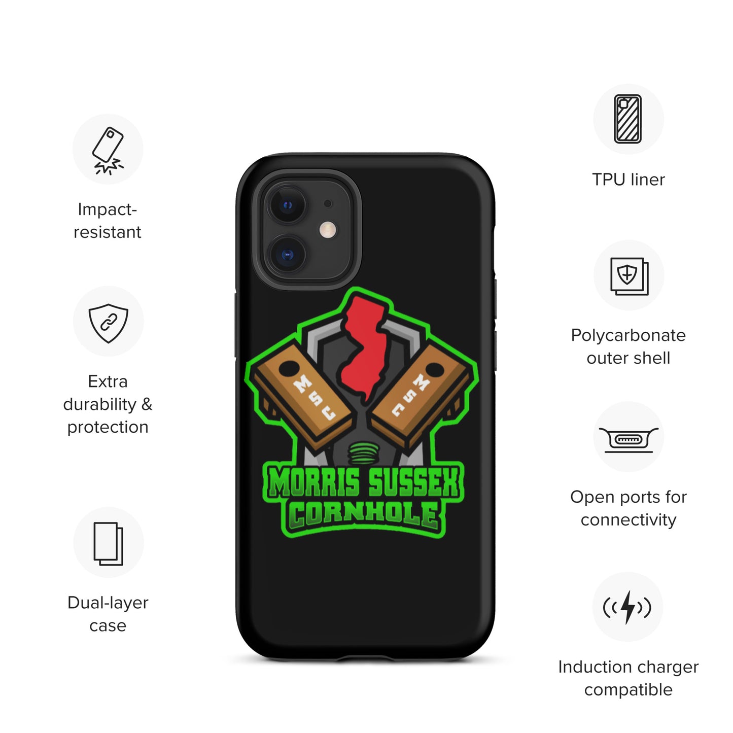 Morris Sussex Cornhole Tough iPhone case