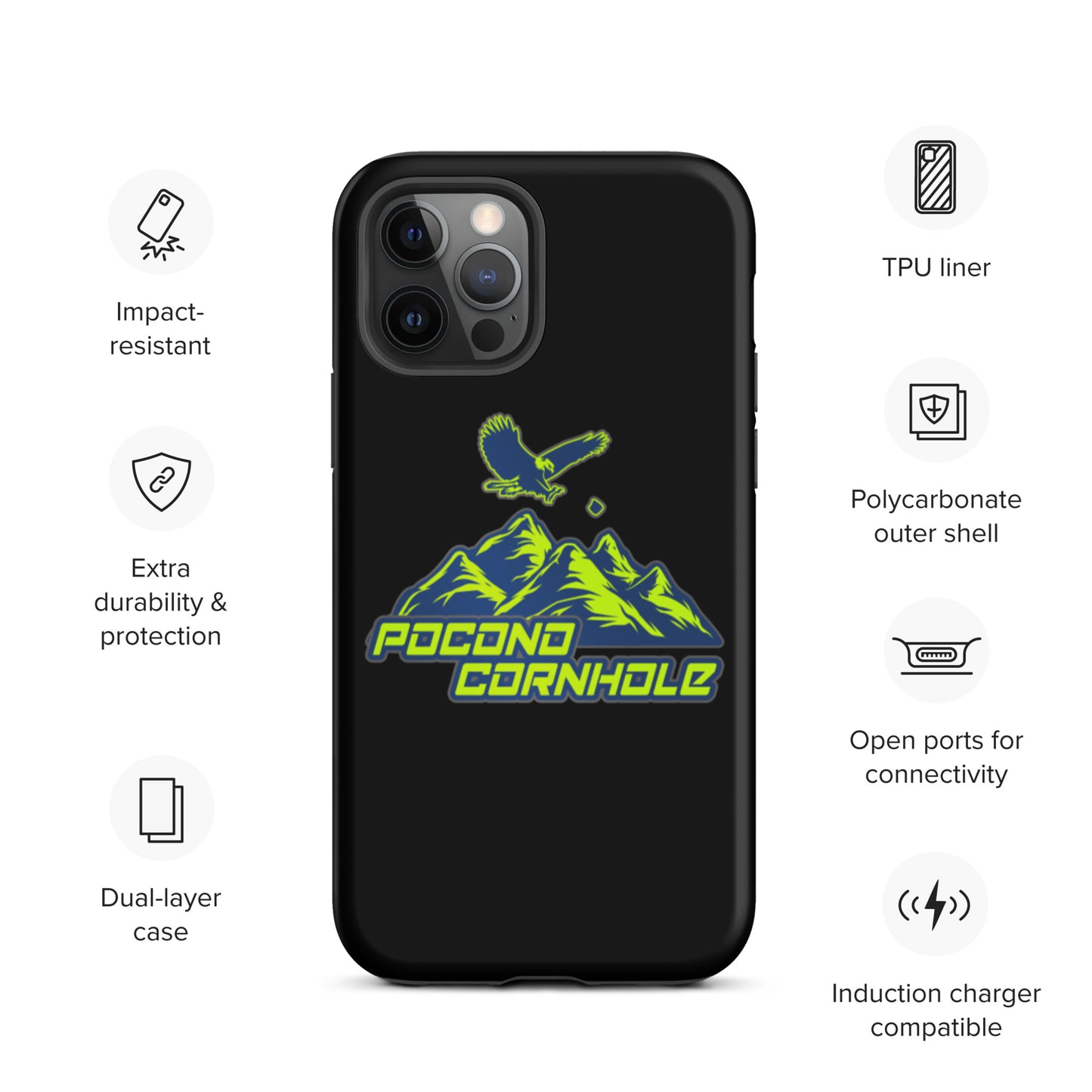 Pocono Cornhole Tough iPhone case