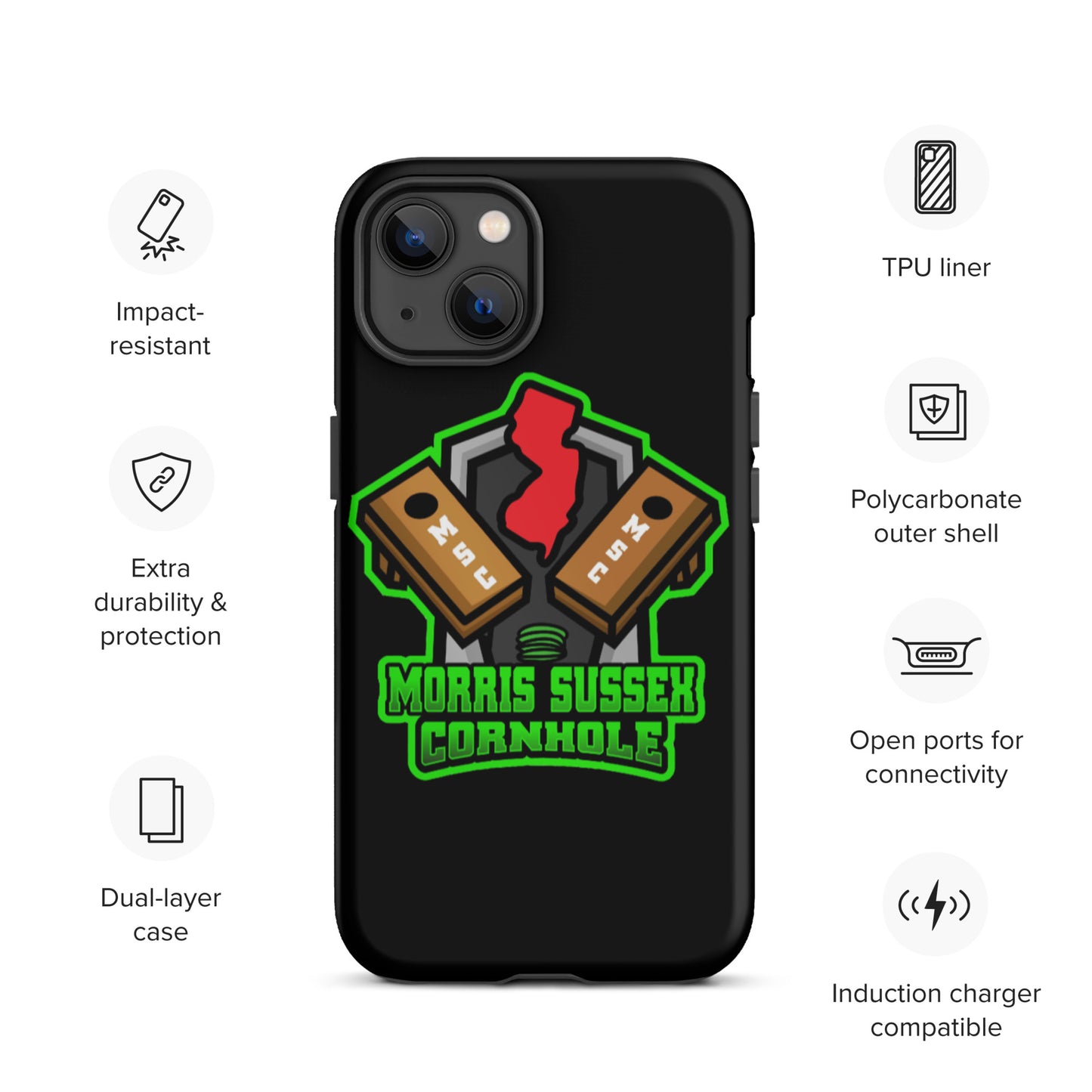 Morris Sussex Cornhole Tough iPhone case