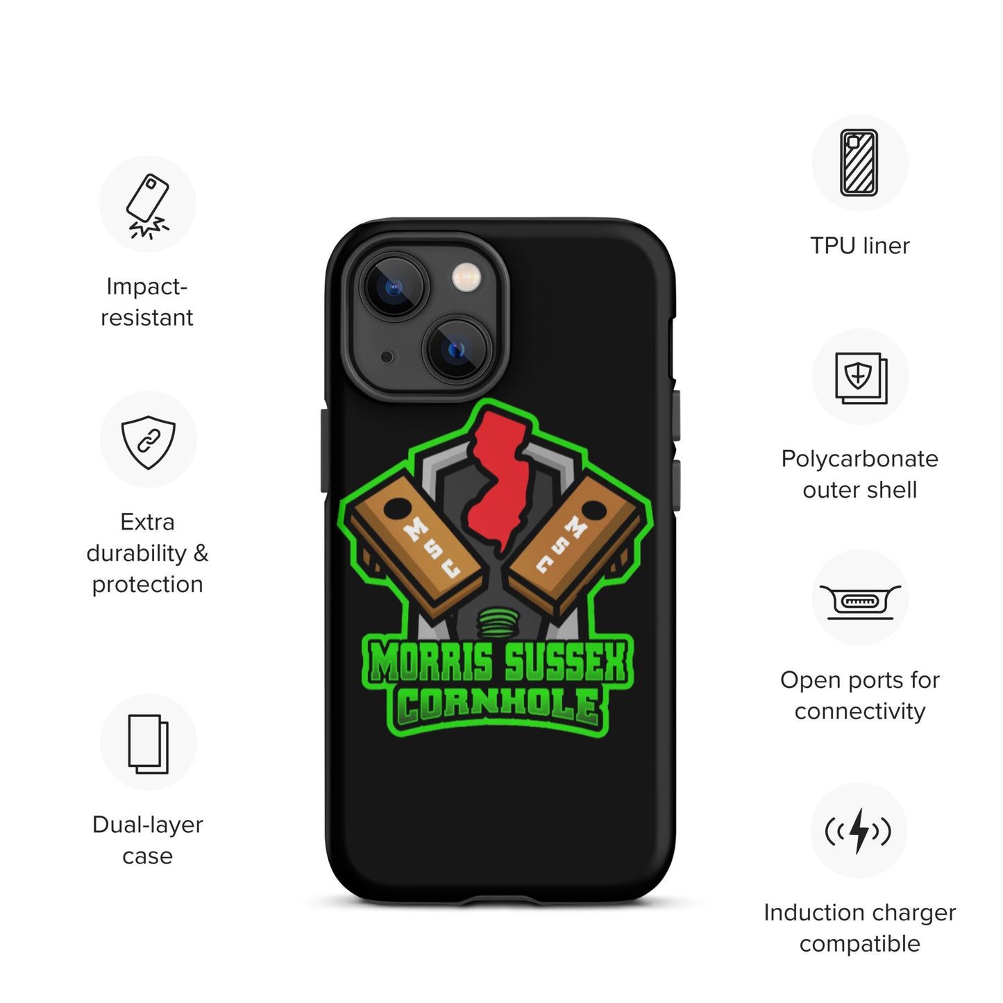 Morris Sussex Cornhole Tough iPhone case