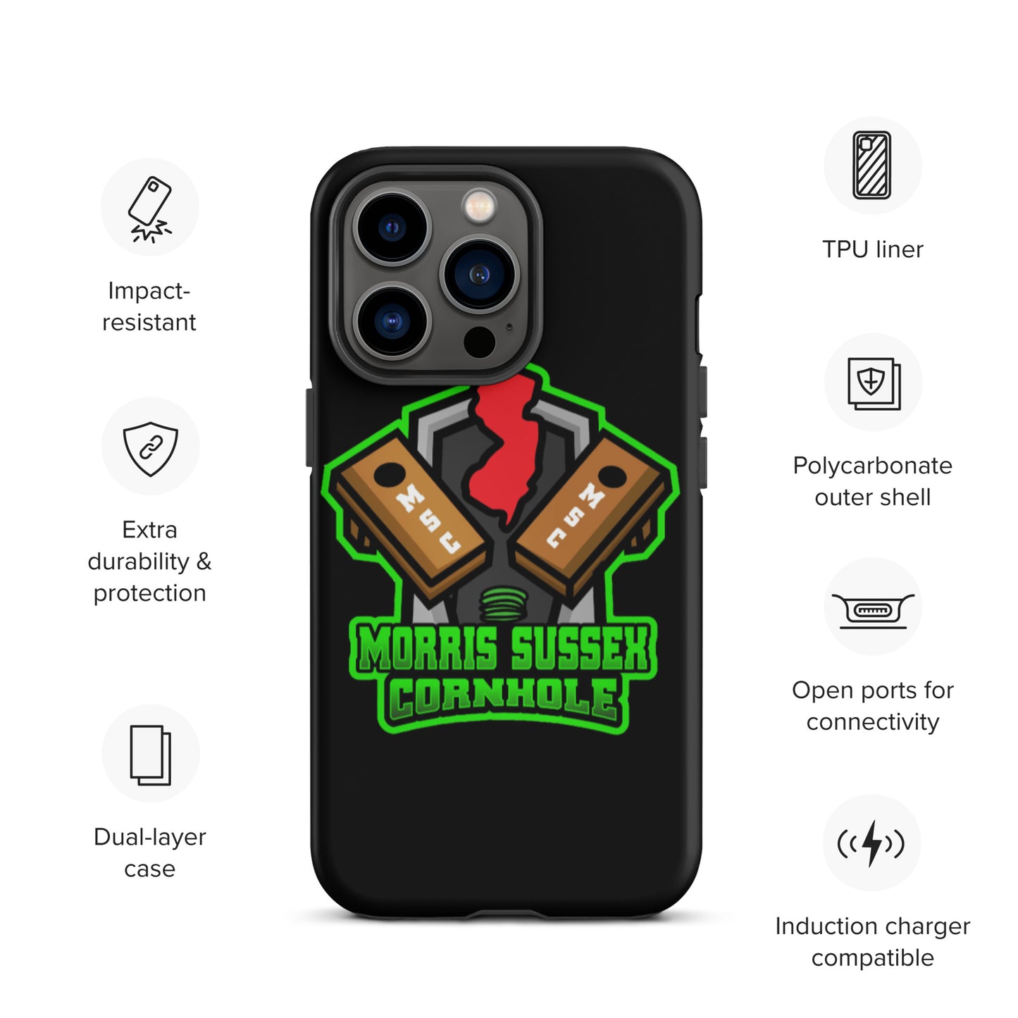 Morris Sussex Cornhole Tough iPhone case