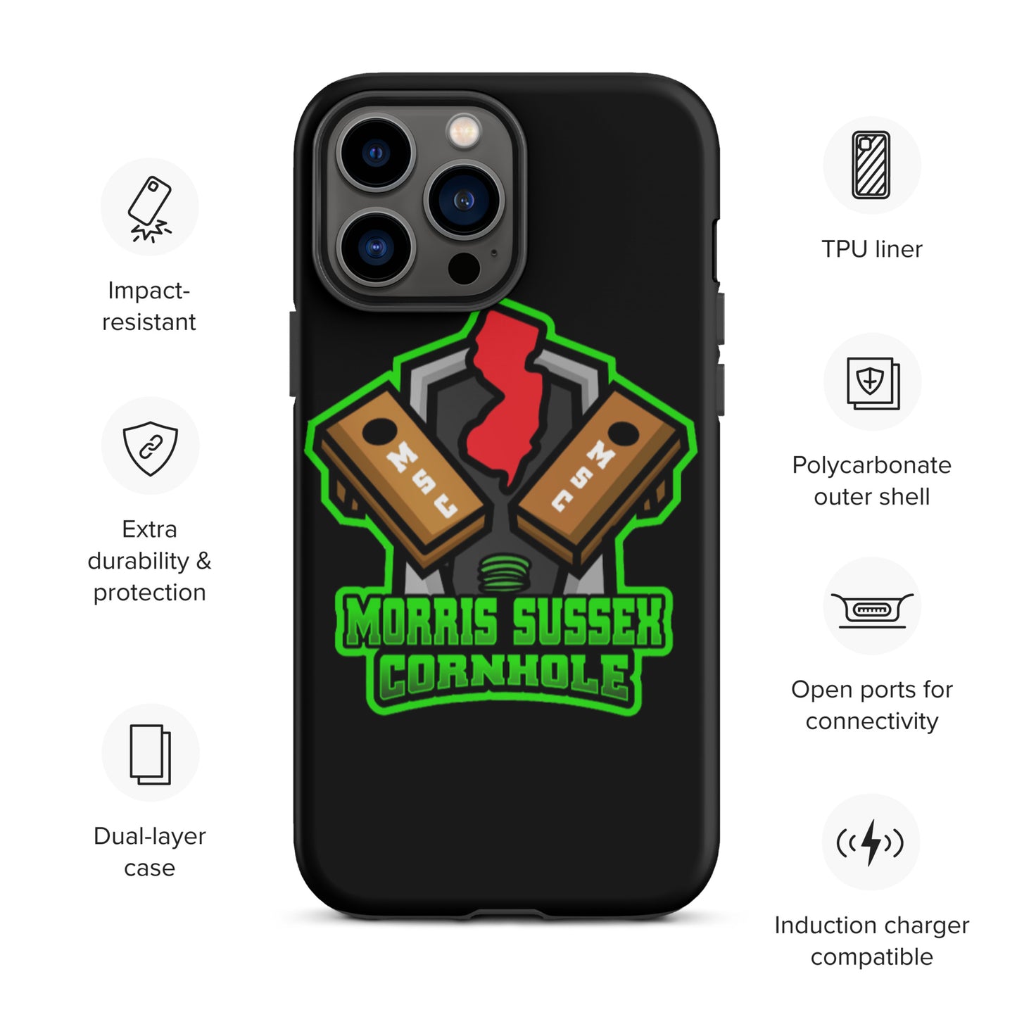 Morris Sussex Cornhole Tough iPhone case