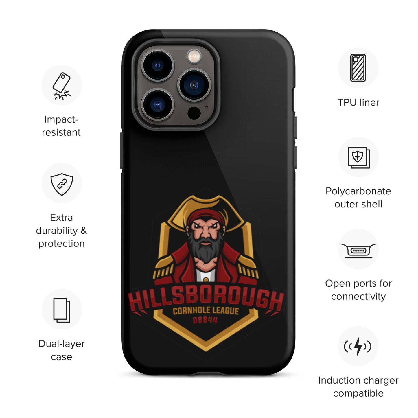 Hillsborough Cornhole Tough iPhone case