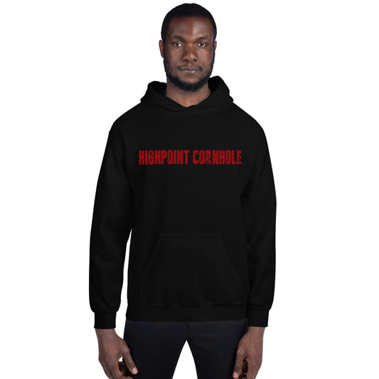 Highpoint Cornhole red lettered logo Unisex Hoodie