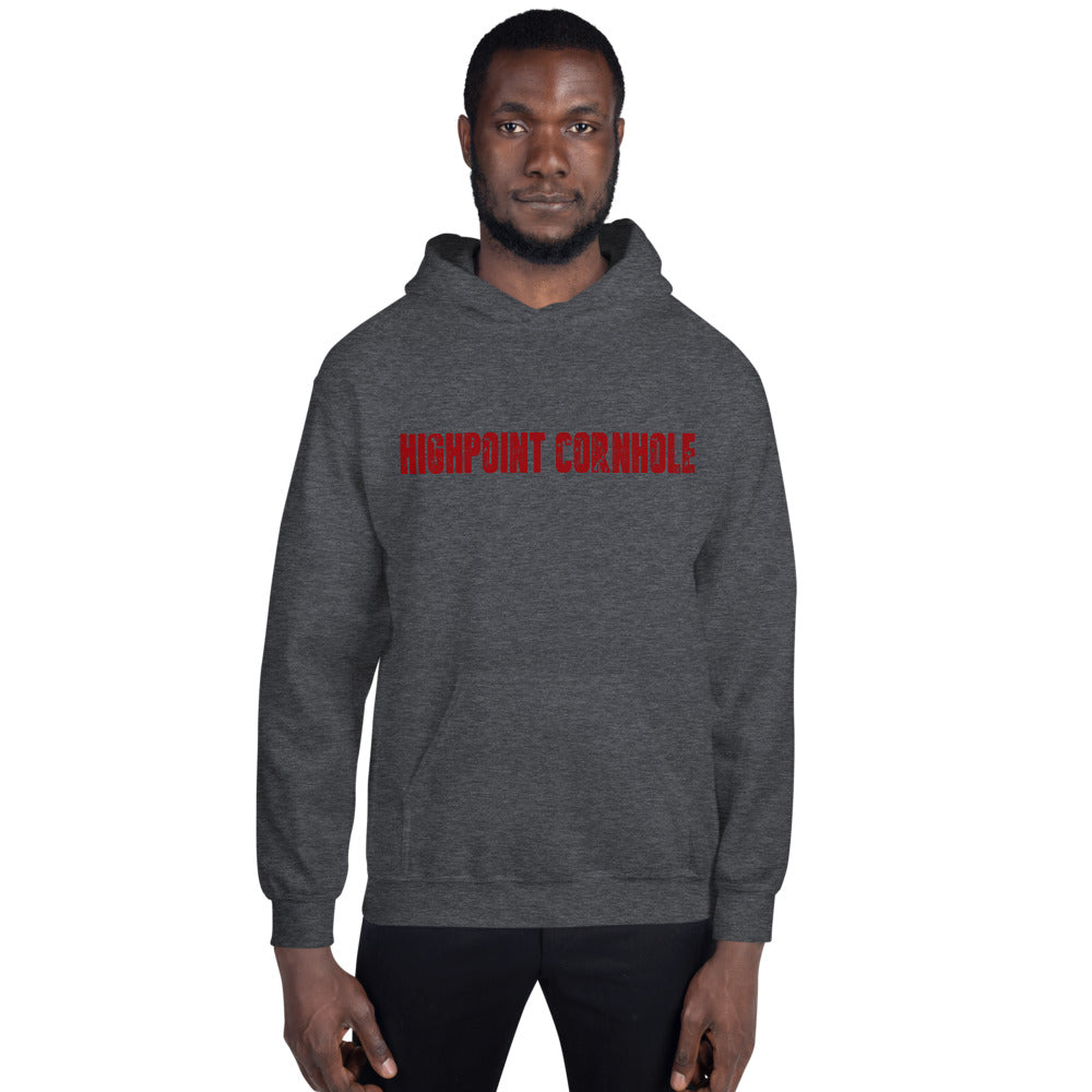 Highpoint Cornhole red lettered logo Unisex Hoodie