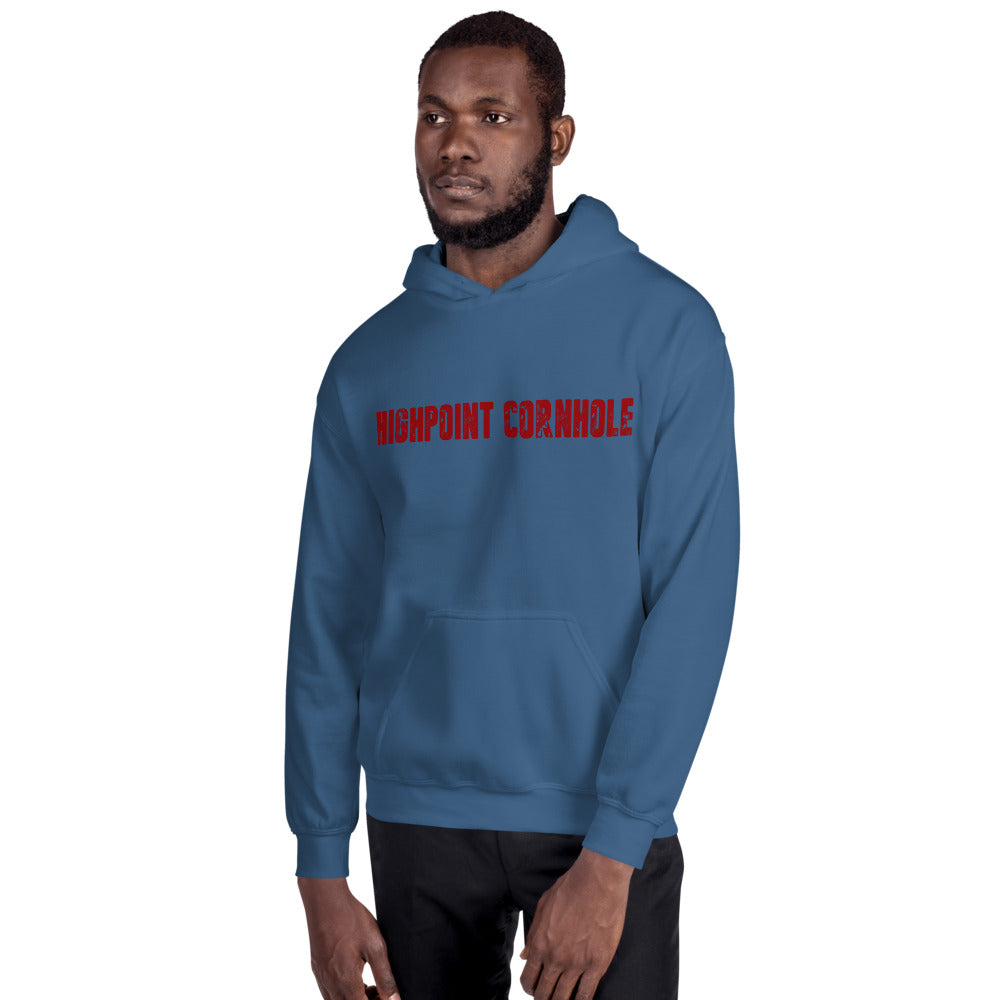 Highpoint Cornhole red lettered logo Unisex Hoodie