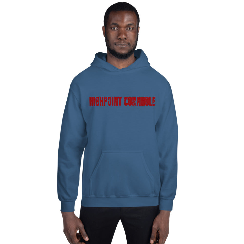 Highpoint Cornhole red lettered logo Unisex Hoodie