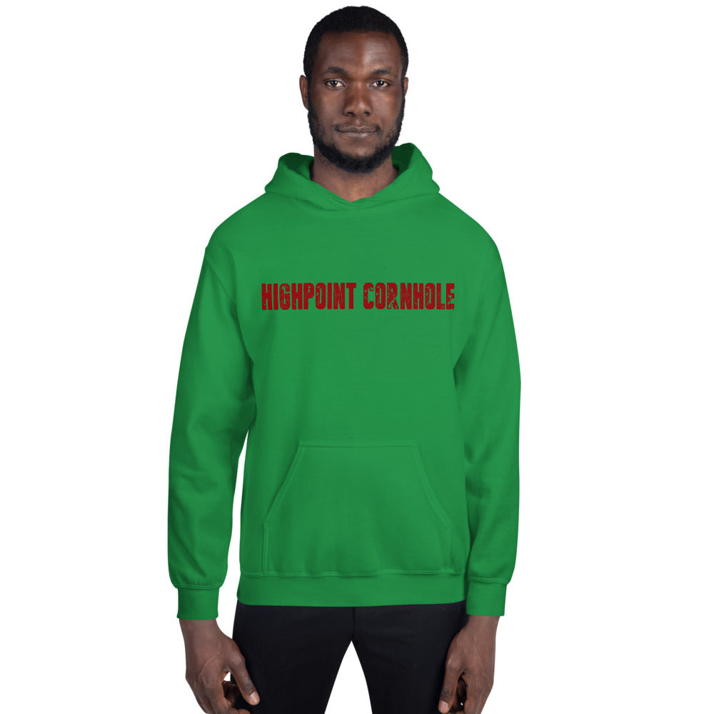 Highpoint Cornhole red lettered logo Unisex Hoodie