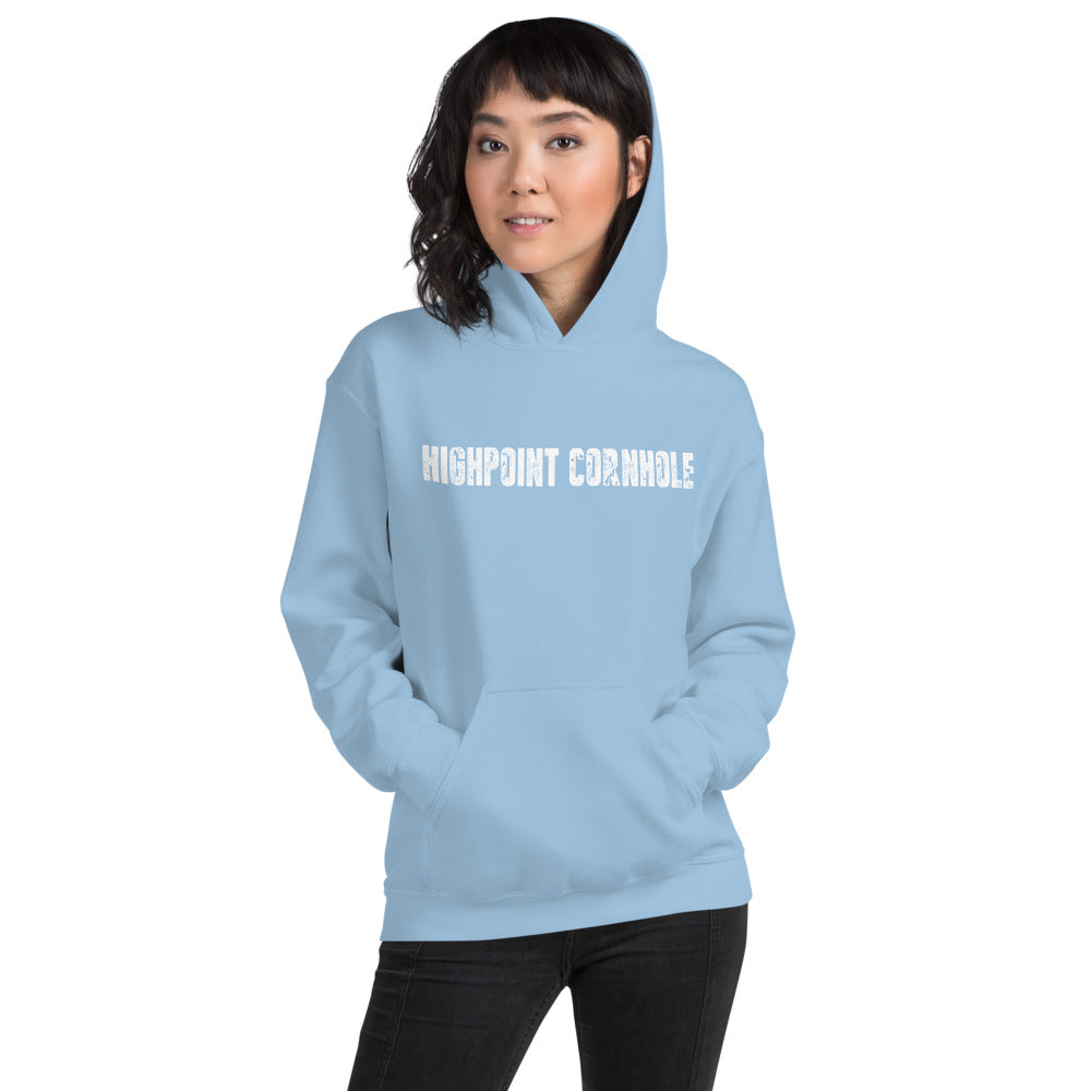 Highpoint Cornhole white lettered logo Unisex Hoodie