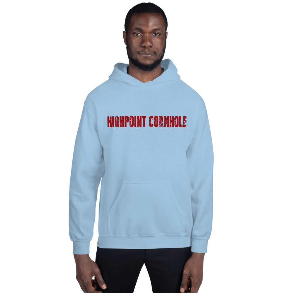 Highpoint Cornhole red lettered logo Unisex Hoodie
