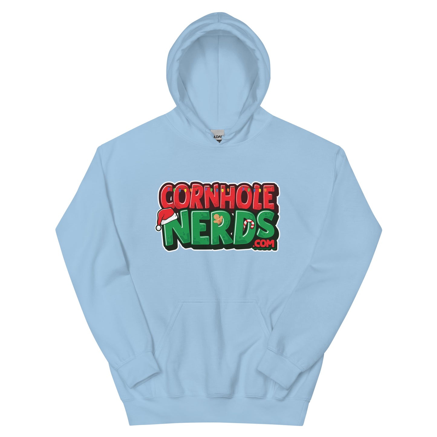 Cornhole Nerds Holly Jolly Christmas Unisex Hoodie