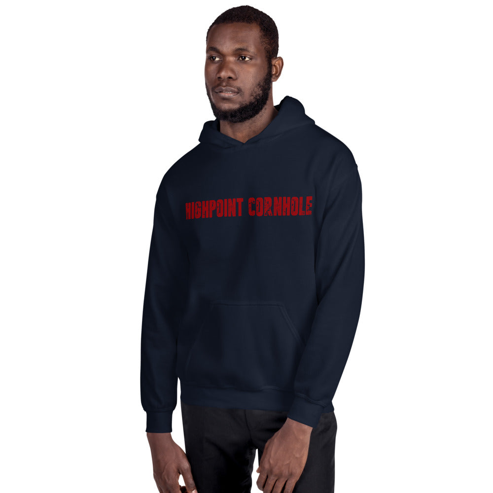 Highpoint Cornhole red lettered logo Unisex Hoodie