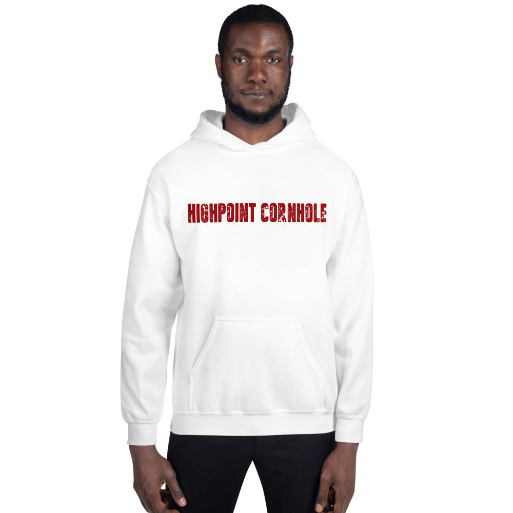 Highpoint Cornhole red lettered logo Unisex Hoodie