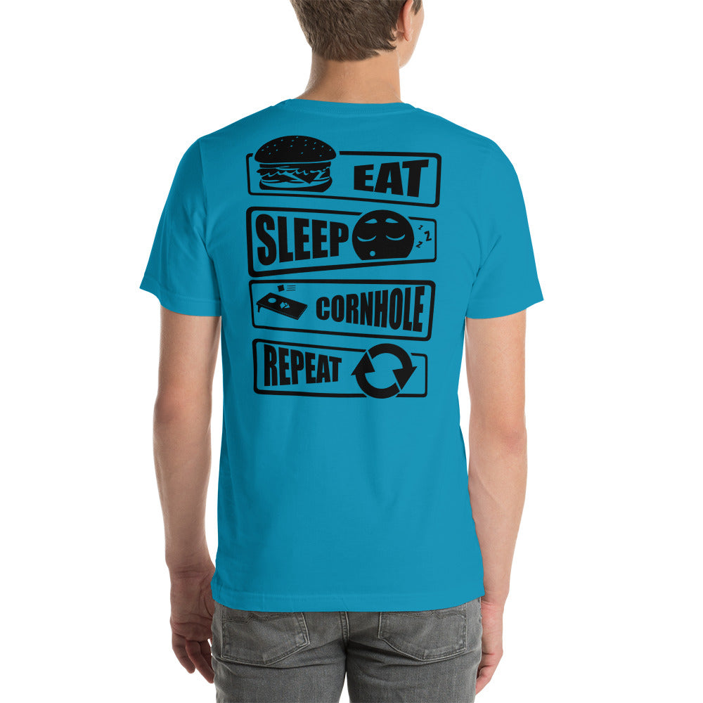 BCB eat sleep cornhole repeat Unisex T-Shirt