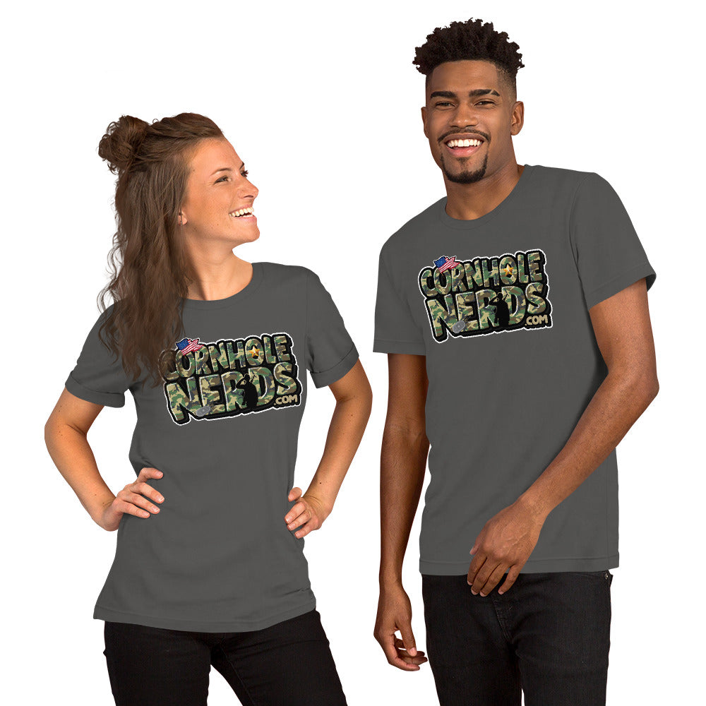 Cornhole Nerds Veteran's Day Salute Unisex t-shirt