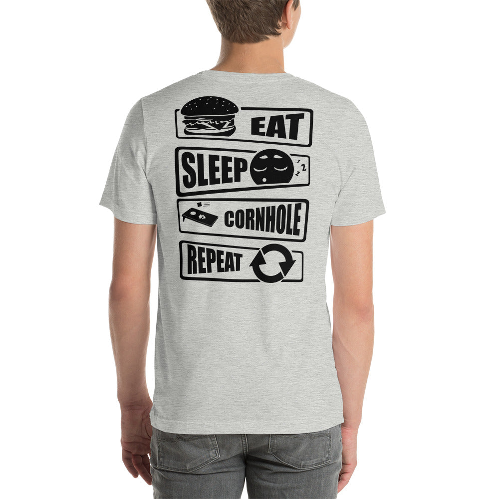 BCB eat sleep cornhole repeat Unisex T-Shirt