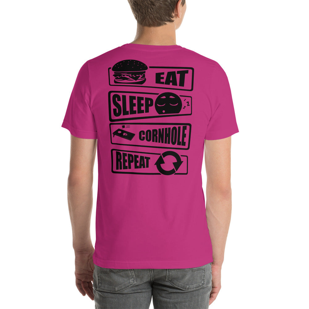 BCB eat sleep cornhole repeat Unisex T-Shirt