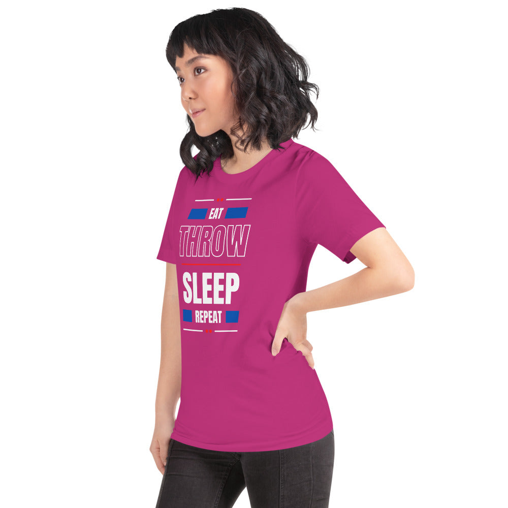 Eat Throw Sleep Repeat Unisex T-Shirt