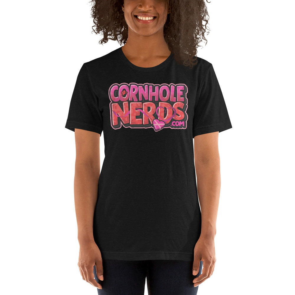 Cornhole Nerds Heart Me Sideways Unisex t-shirt