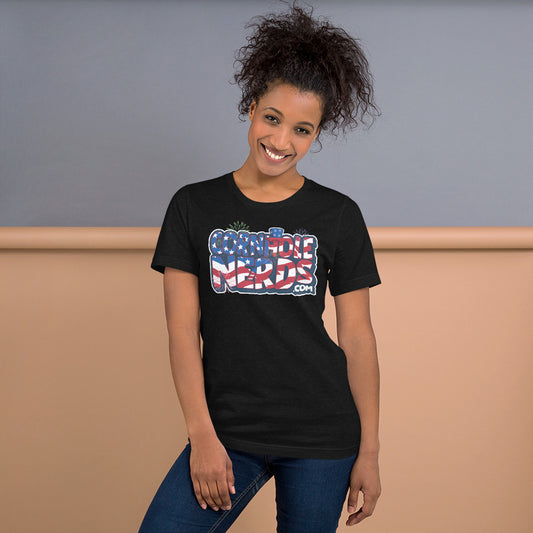 Cornhole Nerds Freedom on the 4th Unisex t-shirt