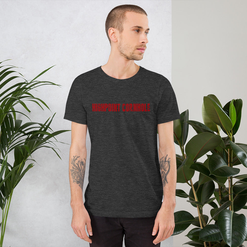 Highpoint Cornhole red lettered logo Unisex T-Shirt