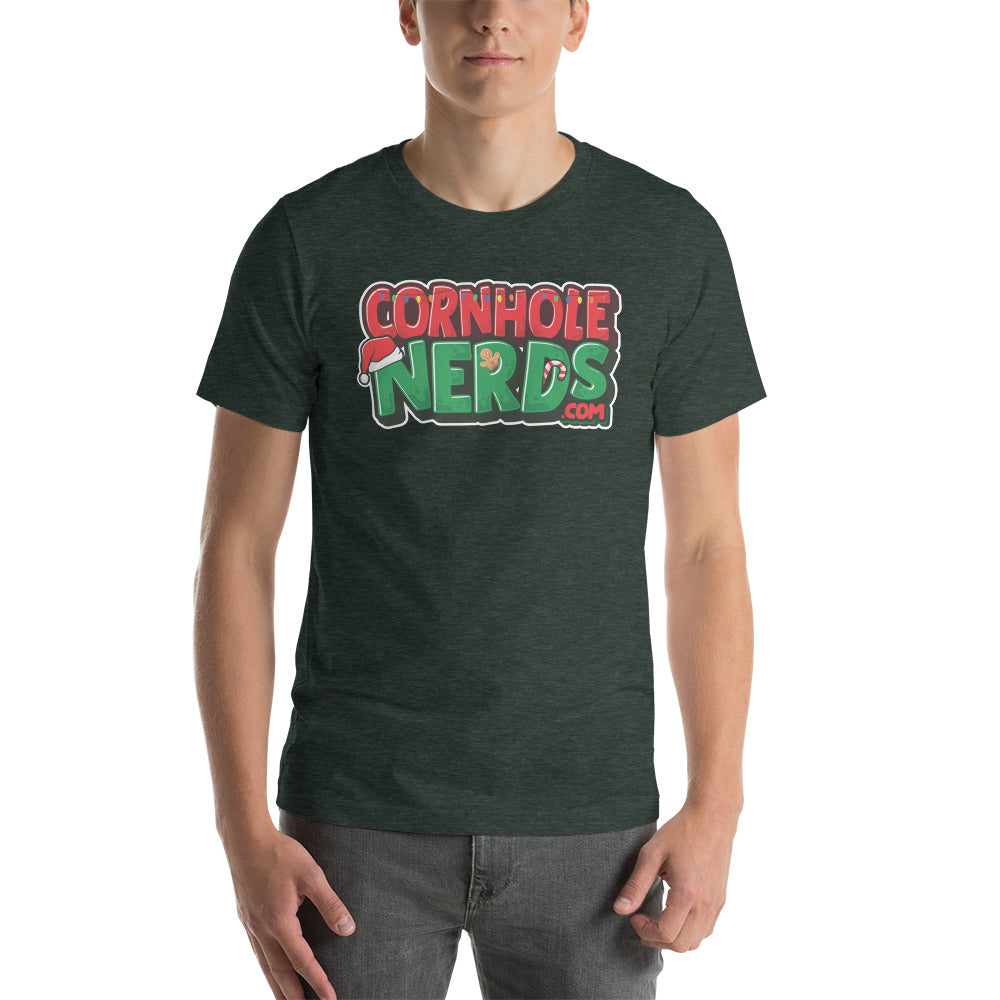 Cornhole Nerds Holly Jolly Christmas Unisex t-shirt