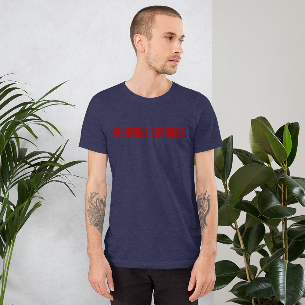 Highpoint Cornhole red lettered logo Unisex T-Shirt