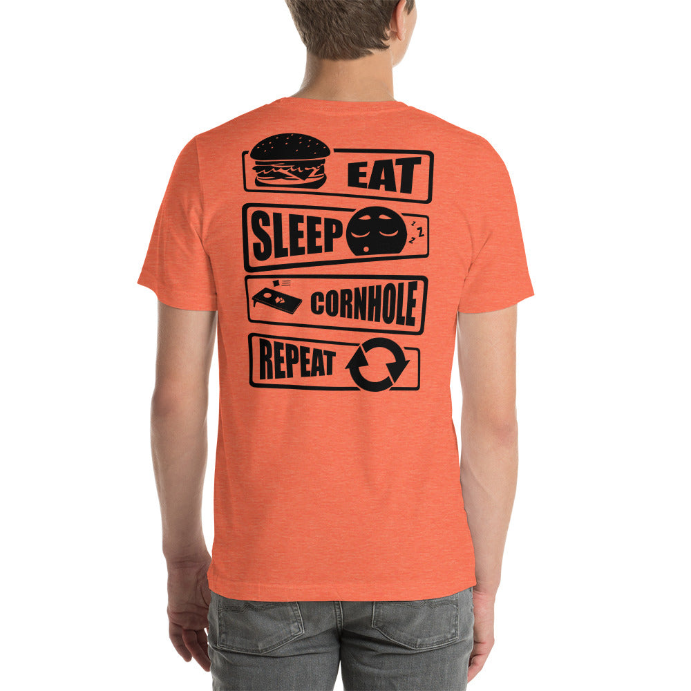 BCB eat sleep cornhole repeat Unisex T-Shirt