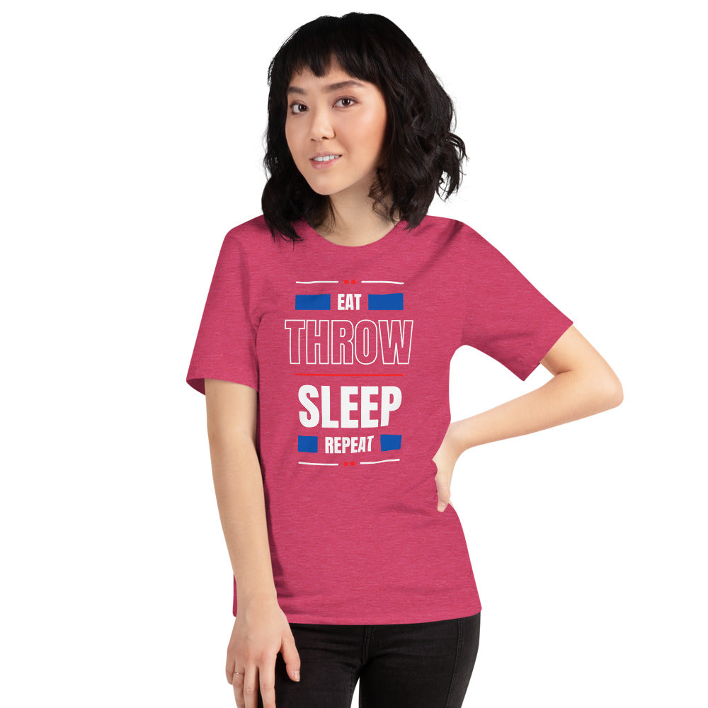 Eat Throw Sleep Repeat Unisex T-Shirt