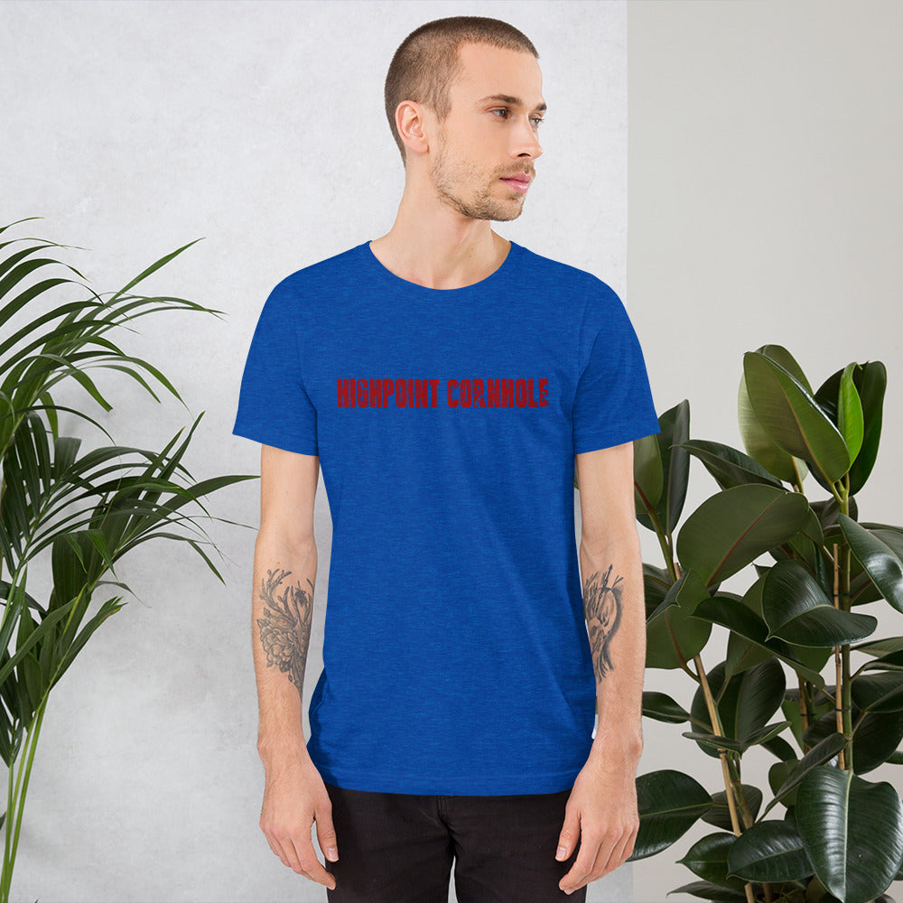 Highpoint Cornhole red lettered logo Unisex T-Shirt