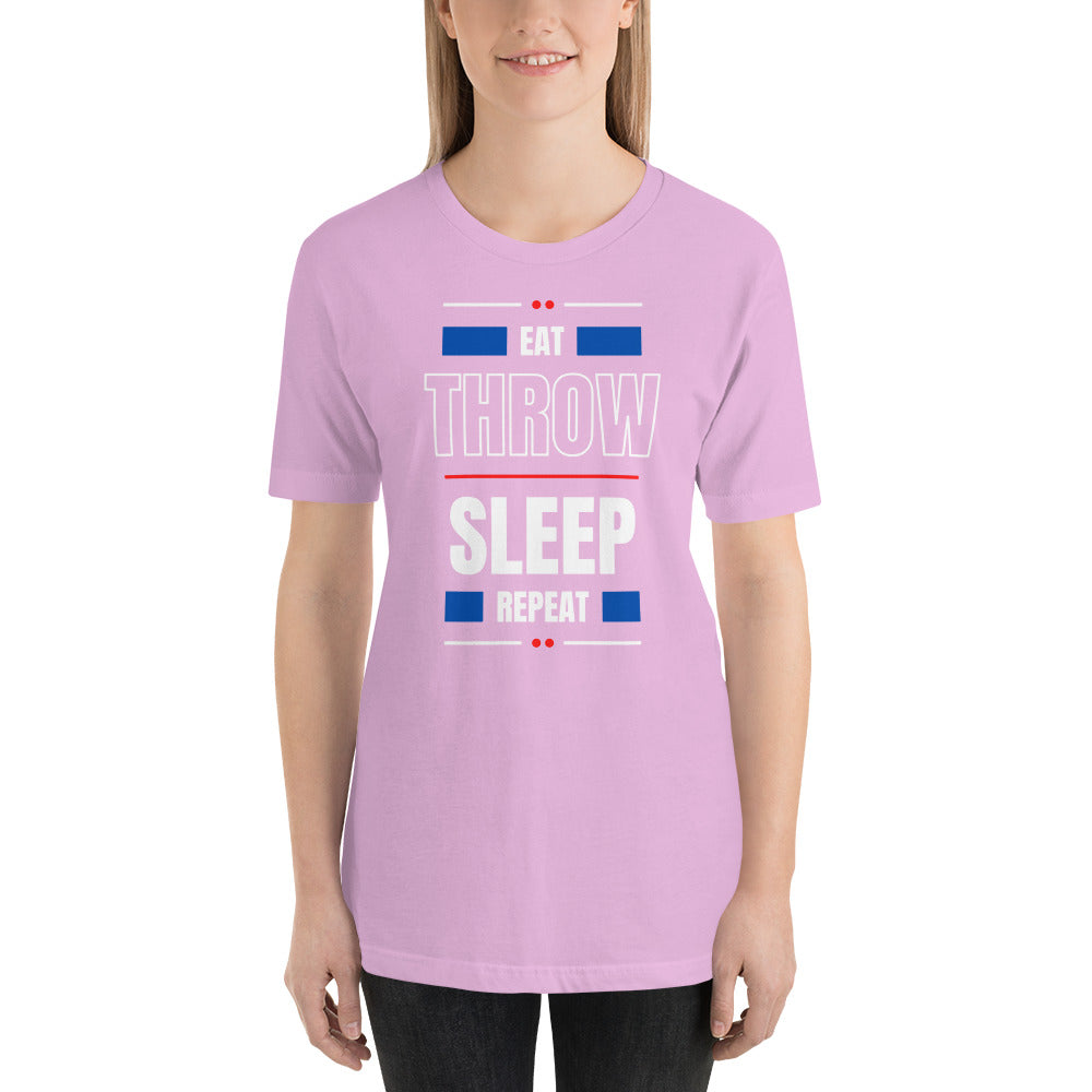 Eat Throw Sleep Repeat Unisex T-Shirt