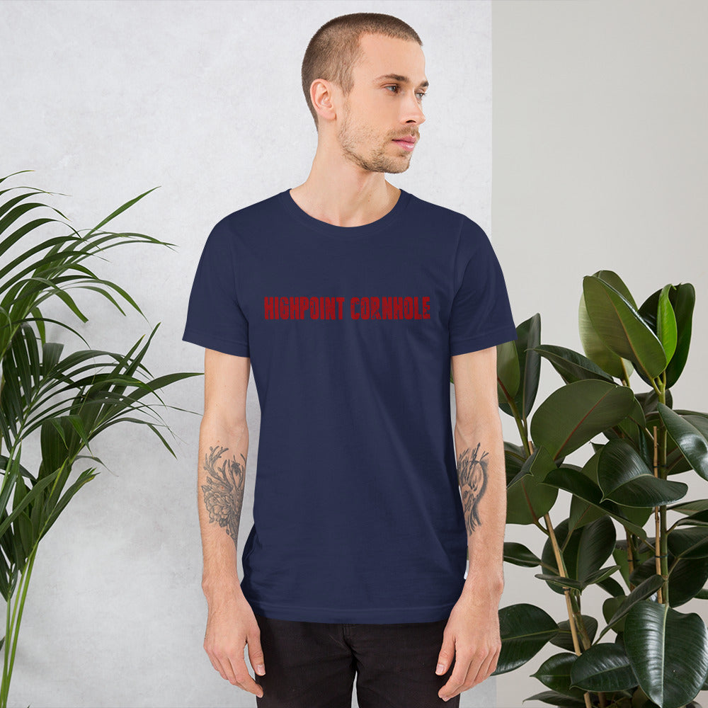 Highpoint Cornhole red lettered logo Unisex T-Shirt
